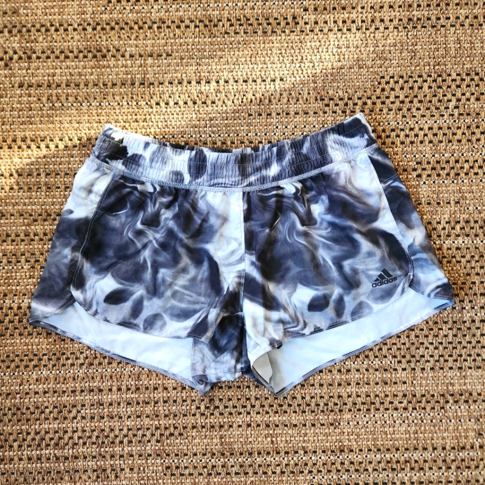 Marble Grey and White Athletic Shorts